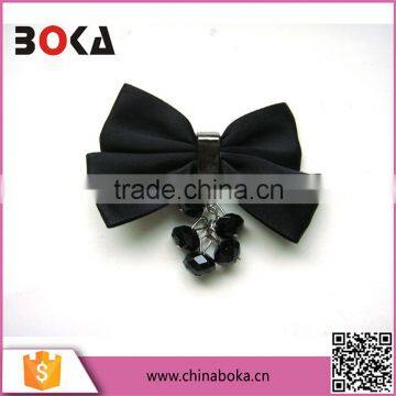 Handmade Party Rhinestone Flower Black Sequin Brooch Pin