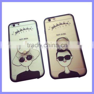 5.0 Inch Mobile Phone Case Funky Protective Cases with Ring Holder For iPhone 6 6S
