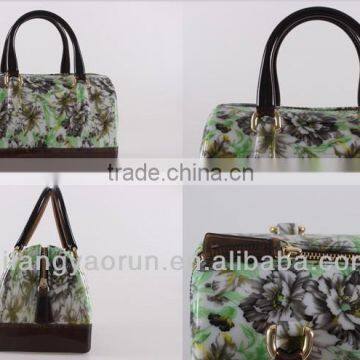 Latest Fashion Bag Design/pvc Handbags for Women/beautiful Flower Handbag photo-5