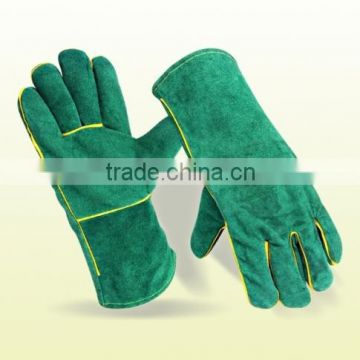 Cow Grain Palm Welding Gloves Welder GREEN