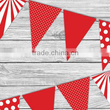 Paper Triangle Flags Garden Party Flags Banner