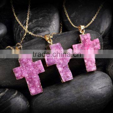 Rose cross pendant necklace china jewelry wholesale