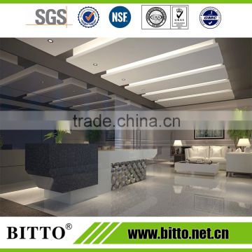 China supplier modern acrylic big slabs reception desk