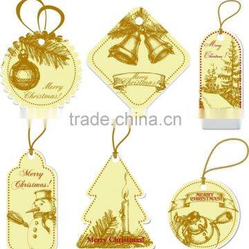 Kraft paper Chirstmas hang tag/sticker for decorating