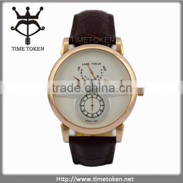 New Fashion Mens Luxury Stainless Steel Automatic Mechanincal with tourbillon Rose Gold color