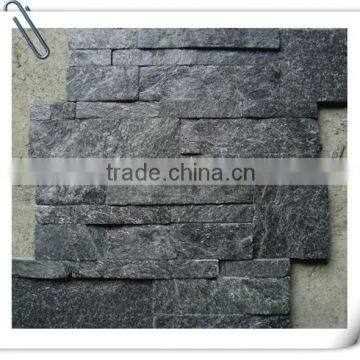 Natural wall panel black quartzite