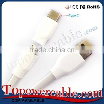 China Factory Wholesale Hi-Speed Charging Syncing Type C 2 in 1 USB Cable