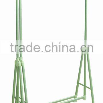 Two telescopic clothes hanger foldable laundry rack/clotheshorse