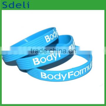 Custom sports silicone deboss wristband for promotional