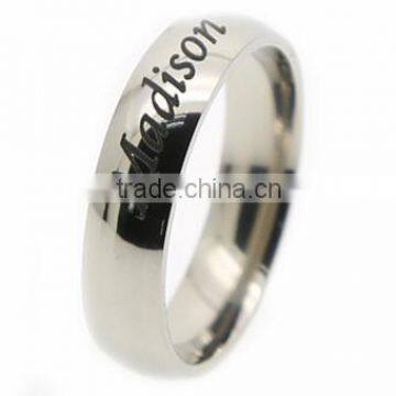 Customzied Stainless Steel Anodized jewelry printed logo mens ring