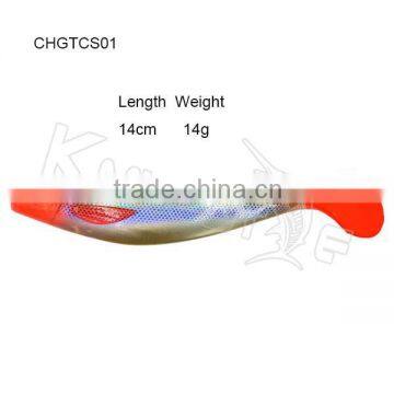 CHGTCS01 private label packing design soft fishing lure new mould shad bait