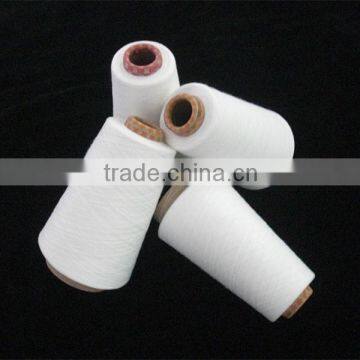 China 100% Virgin Raw White Polyester Spun Yarn Company photo-4