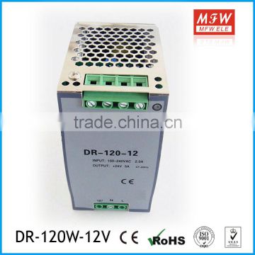 Hot sell ac to dc 12v 10a DIN rail power supplies 120W for magnetic locks