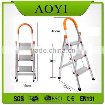 AY kinder surprise high quality big step aluminum household step folding ladder with en131