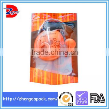 made in china wholesale sealable stand up pouch, color print plastic bag