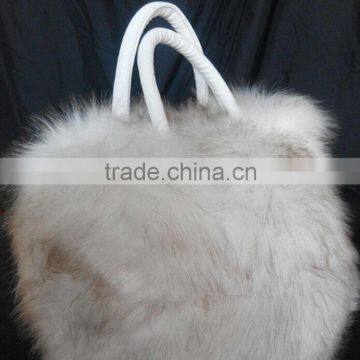 Mink fur tote bag, fox fur bag/ mink fur bag
