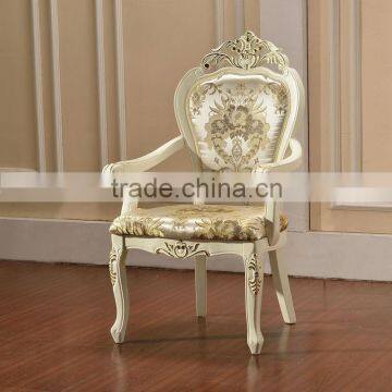 antique carved back armchair solidwood carved chair with fabric