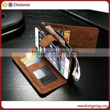 phone protector multifunction wallet design for apple 6s leather case cover