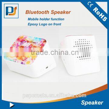 2016 New Design Portable Full Color Printing Bluetooth Speaker With Mobile Phone Holder Speaker photo-6