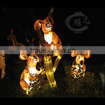 in garden silk squirrel lantern