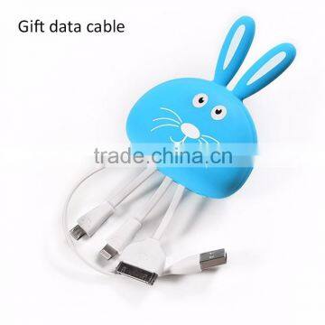 rabbit data charging cable for iphone samsung promotional gift