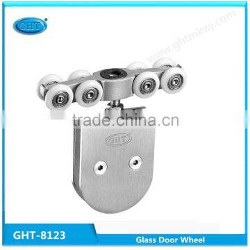 Heavy duty nylon 4 rollers hanging glass door wheel