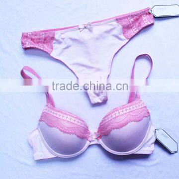 Custom basic girls ladies lingerie set cotton bra panty set                        
                                                                                Supplier's Choice