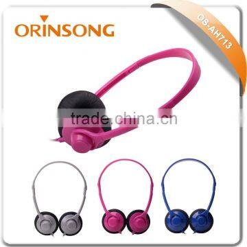 Colorful airline headsets with mic and leather earpad