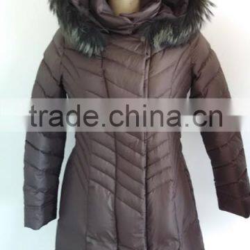 women authentic raccon fur hood down jacket winter 2015 new design