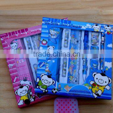 School/Office Cartoon Stationery Creative Gift Pen/pencil Box Set For Children/Students/kids(9 pieces set)