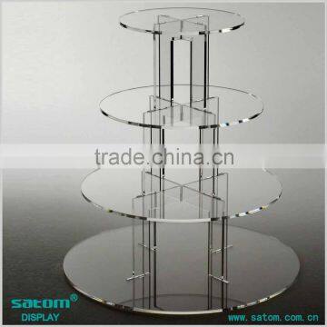 Round / Square Cake Stand Acrylic 4 Tiers Display Rack                        
                                                Quality Choice