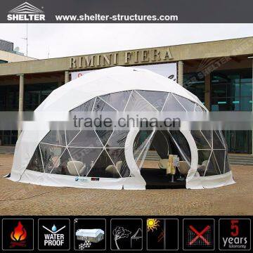 Durable transparent geodesic dome tent for event