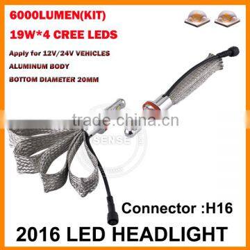 vw replacement car bulbs 2016 Newest 6000lm H16 led