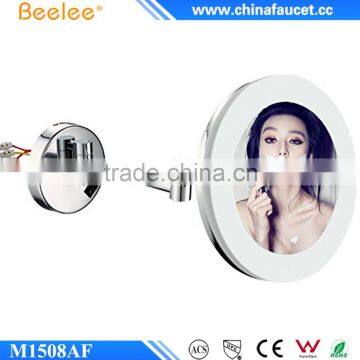 8'' Round Brass Acrylic Mirror Led Compact Bathroom Wall Mirror Quality Choice photo-6