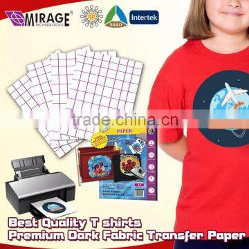 2016 Best Quality T shirts Premium Dark Fabric Transfer Paper