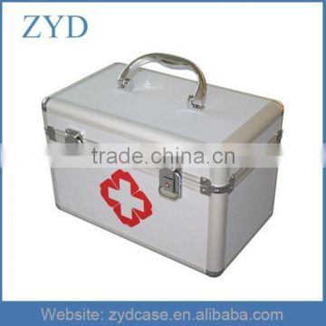 Silver aluminum medicine box professional custom first aid kit, ZYD-MD965