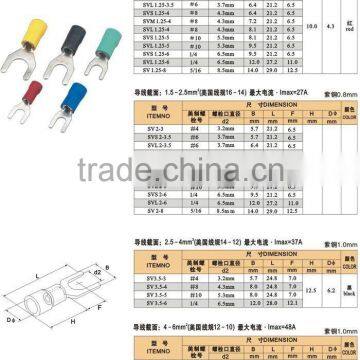 SVS 1.25-6 lnsulated Spade Cold-pressed Terminals
