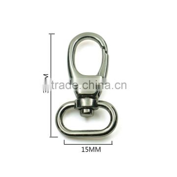 High quality metal shiny plating small quick release snap hook for handbags