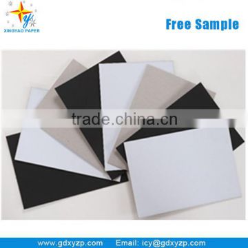 Recycled Paper Pulp White Clay Coated Grey Back Cardboard In Roll Package