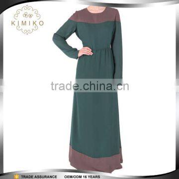 China Export Clothes Islamic Clothing BlockColor Muslim Dresses