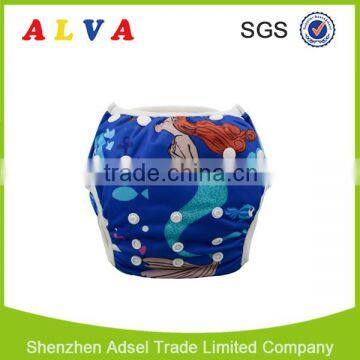 Alva Customized Mermaid Design Baby Swim Diaper Reusable