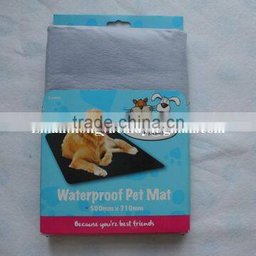 Waterproof PE film backing nonwoven fabric pet sleeping mats ( For dogs, cat,etc)