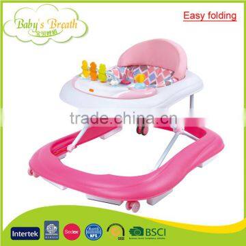 BW-25A old fashioned cheap easy folding simple baby walkers with caster