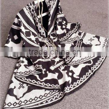 Shawl Scarf Tribal Fringe Hoodies Jacket Ethnic Warm Cardigans For Women Blankets Cape Shawl Ponchos and Capes photo-5