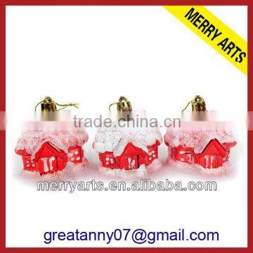 Cheap Special Ball Ceramic Christmas House/cake Shape Ball Outdoor Decoration