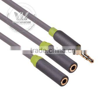 3.5mm Headphone Y Splitter Audio Cable 1 Male to 2 Female/1 in 2 Out AUX Cable
