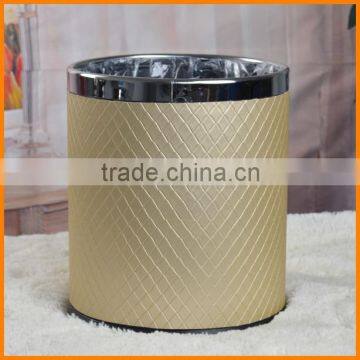 Creative Leather Cover Household Trash Without Double Bedroom Amenity Continental Trash 10L Free Shipping photo-6