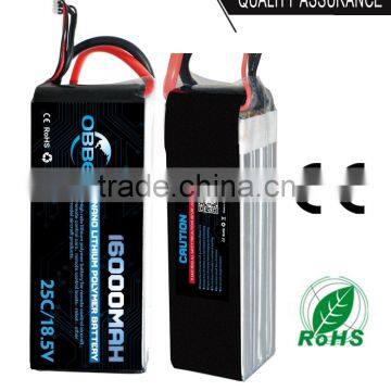Lipo Battery 18.5V 16000mAh Big Agriculture UAV Battery Rechargeable Lithium Battery