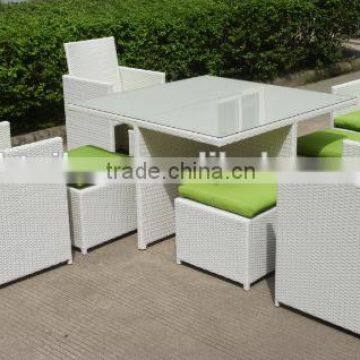 Durable beautiful outdoor garden dining set rattan dining set wicker coffee table and chair