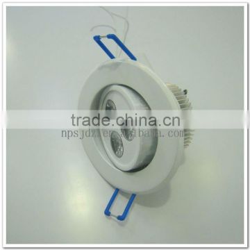 White paint 3w dimmable led recessed light